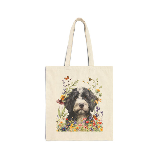 Portuguese Water Dog Canvas Tote Bag