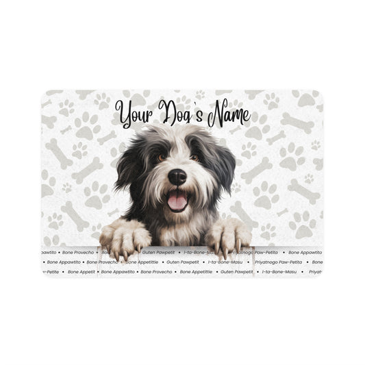 Polish Personalized Pet Food Mat, Custom Dog Food Mat, Dog Feeding Mat, Cute Pet Mat, Dog Lovers Gift