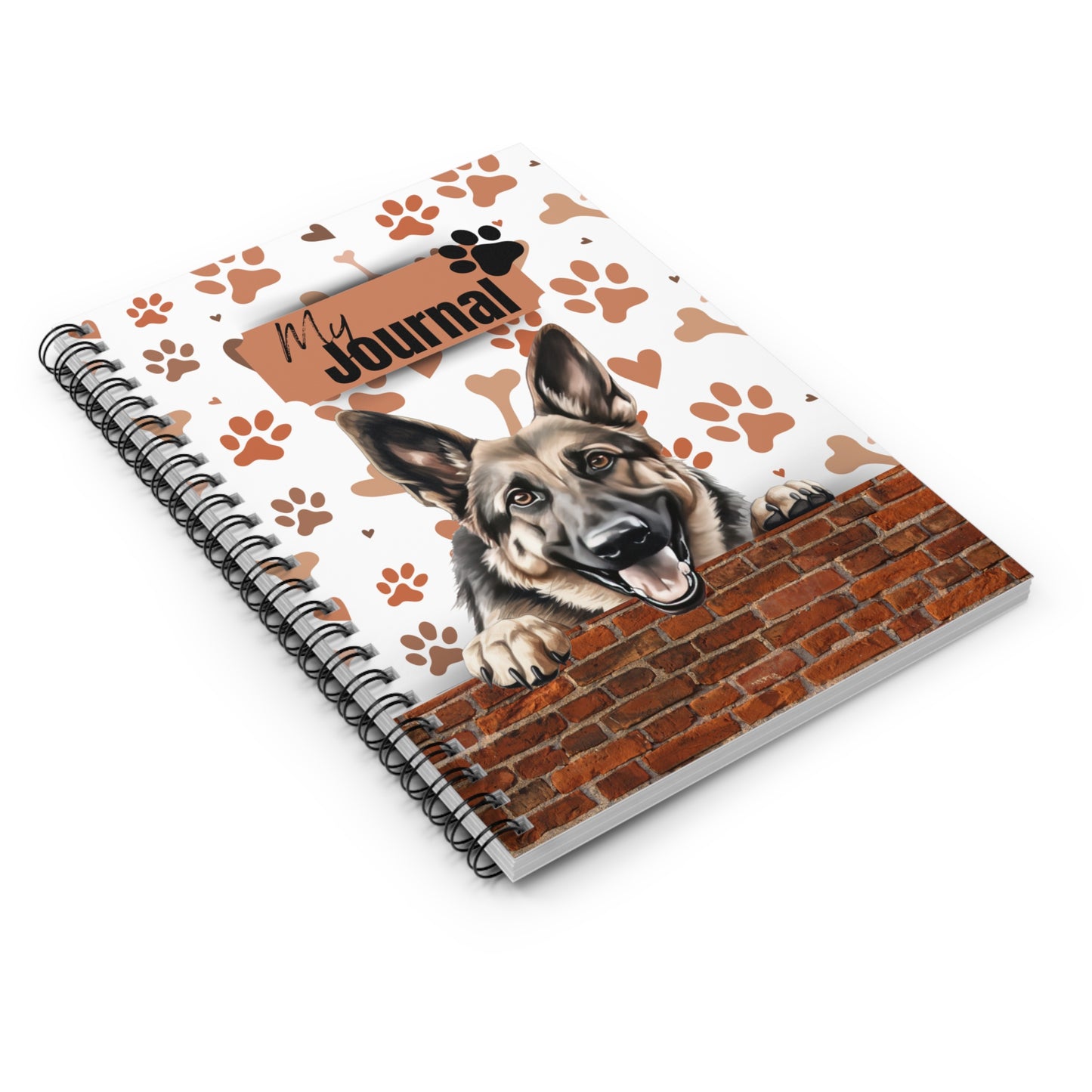 German Shepherd Spiral Notebook - Ruled Line