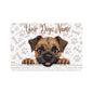 Border Terrier Personalized Pet Food Mat for Dogs, Customized Dog Bowl Mat, Cute Dog Decor, Pet Gifts, Paw Print Design