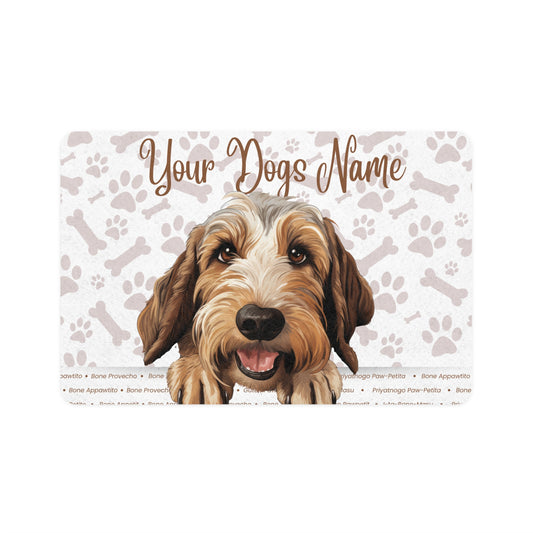Petit Basset Griffon Vandeen Personalized Pet Food Mat, Custom Dog Food Mat, Dog Feeding Mat, Cute Pet Mat, Dog Lovers Gift