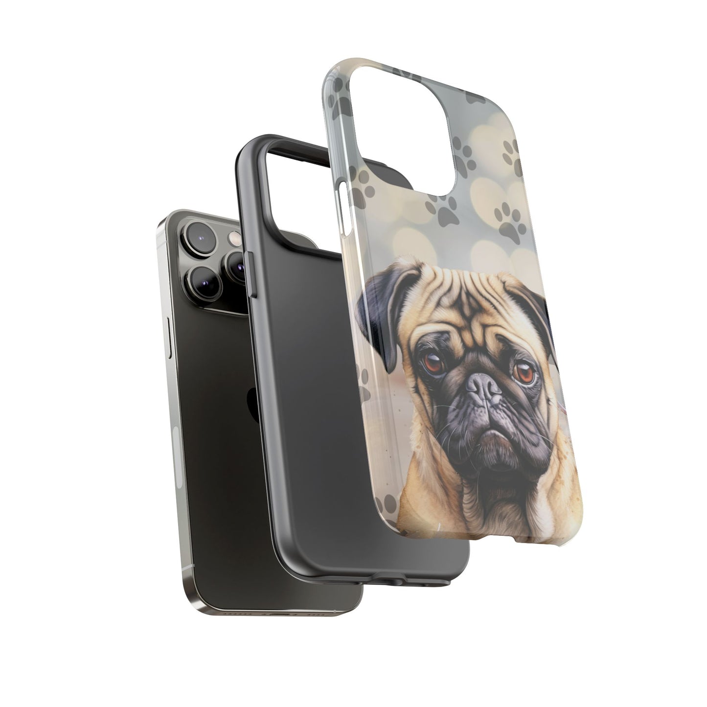 Pug Phone Case by Tough Cases (Apple iPhone, Samsung Galaxy, and Google Pixel)