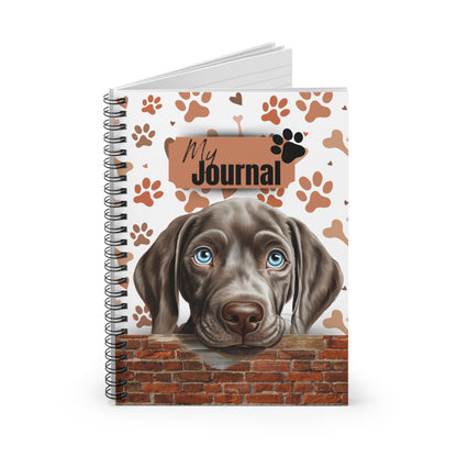 Weimaraner Spiral Notebook - Ruled Line