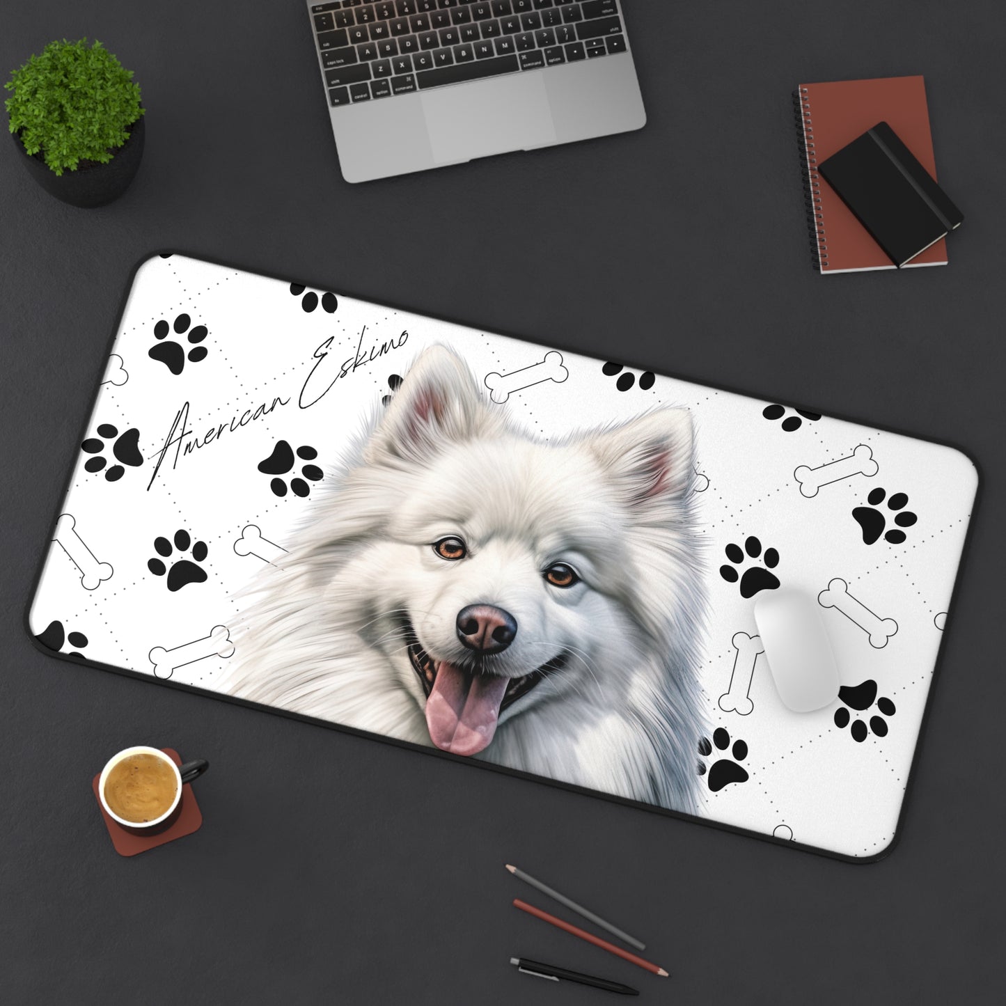 American Eskimo Dog Desk Mat