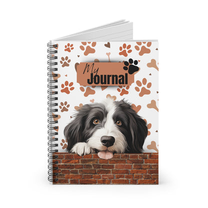 Bearded Collie Spiral Notebook - Ruled Line