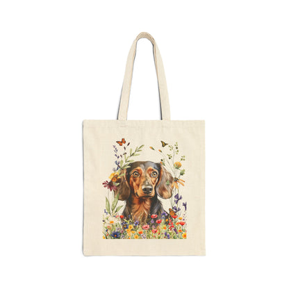 Dachshund Canvas Tote Bag