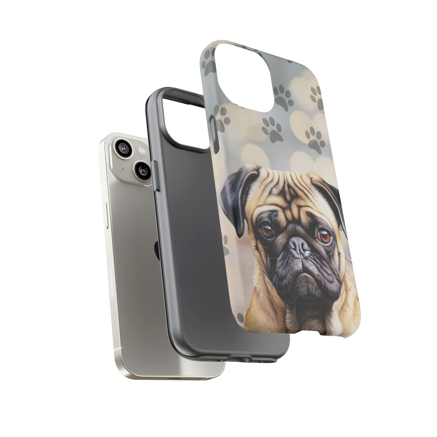 Pug Phone Case by Tough Cases (Apple iPhone, Samsung Galaxy, and Google Pixel)