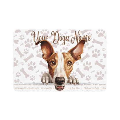 Ibizn Hound Personalized Pet Food Mat, Custom Dog Mat, Dog Feeding Station, Fun Pet Decor, Dog Lover Gift