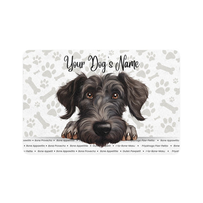 Scottish Deerhound Personalized Pet Food Mat, Custom Dog Food Mat, Dog Feeding Mat, Cute Pet Mat, Dog Lovers Gift