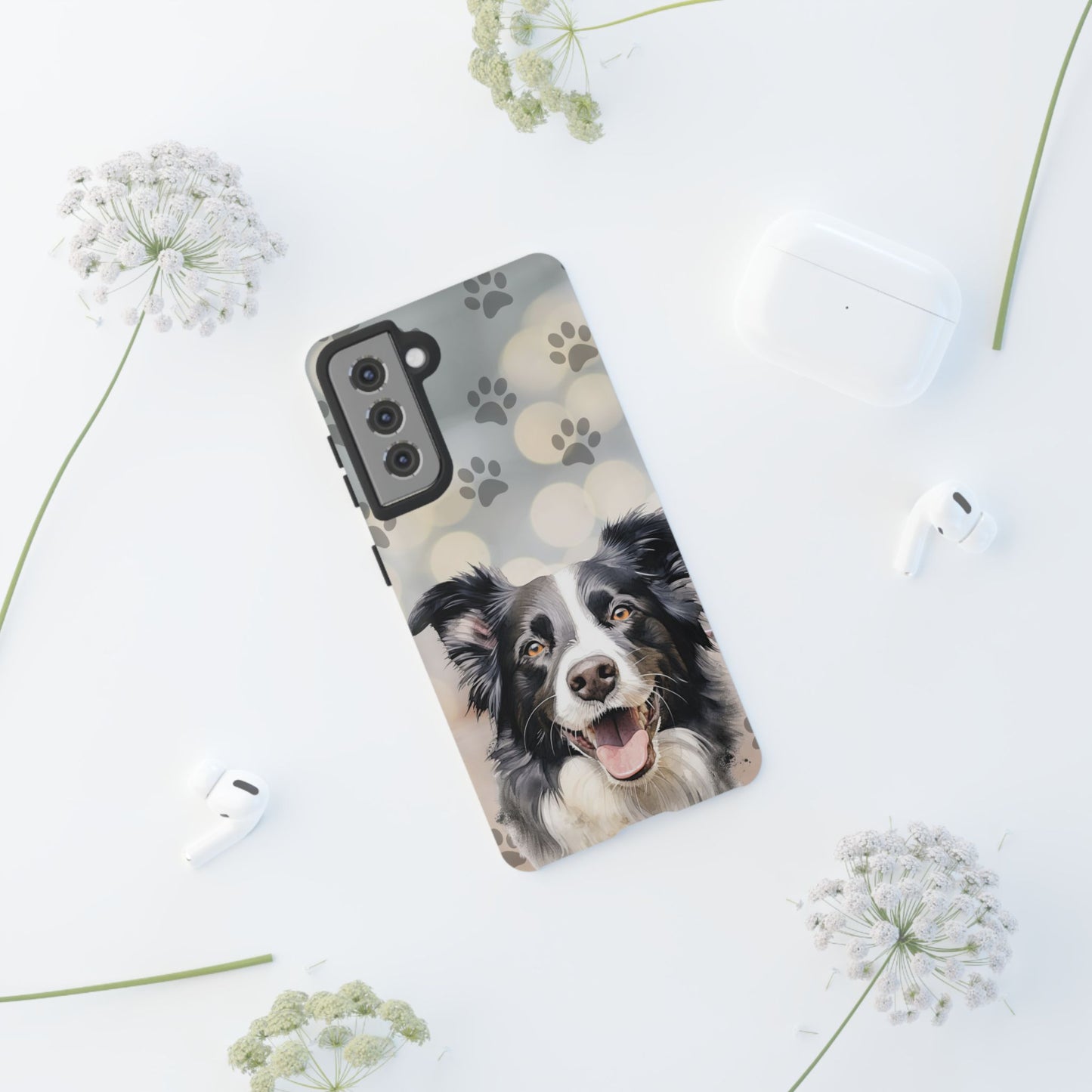 Border Collie Phone Case by Tough Cases (Apple iPhone, Samsung Galaxy, and Google Pixel)