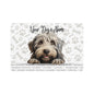 Bergamasco Personalized Pet Food Mat with Custom Dog Name, Dog Lover Gift, Dog Feeding Station, Decor for Pet Area, Pet Lover Decor