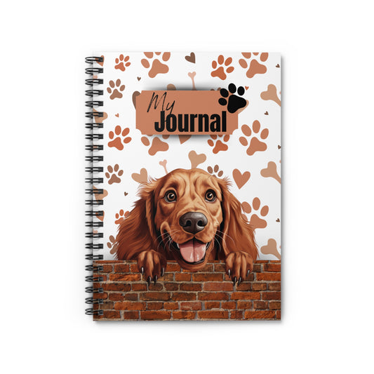 Irish Setter Spiral Notebook - Ruled Line