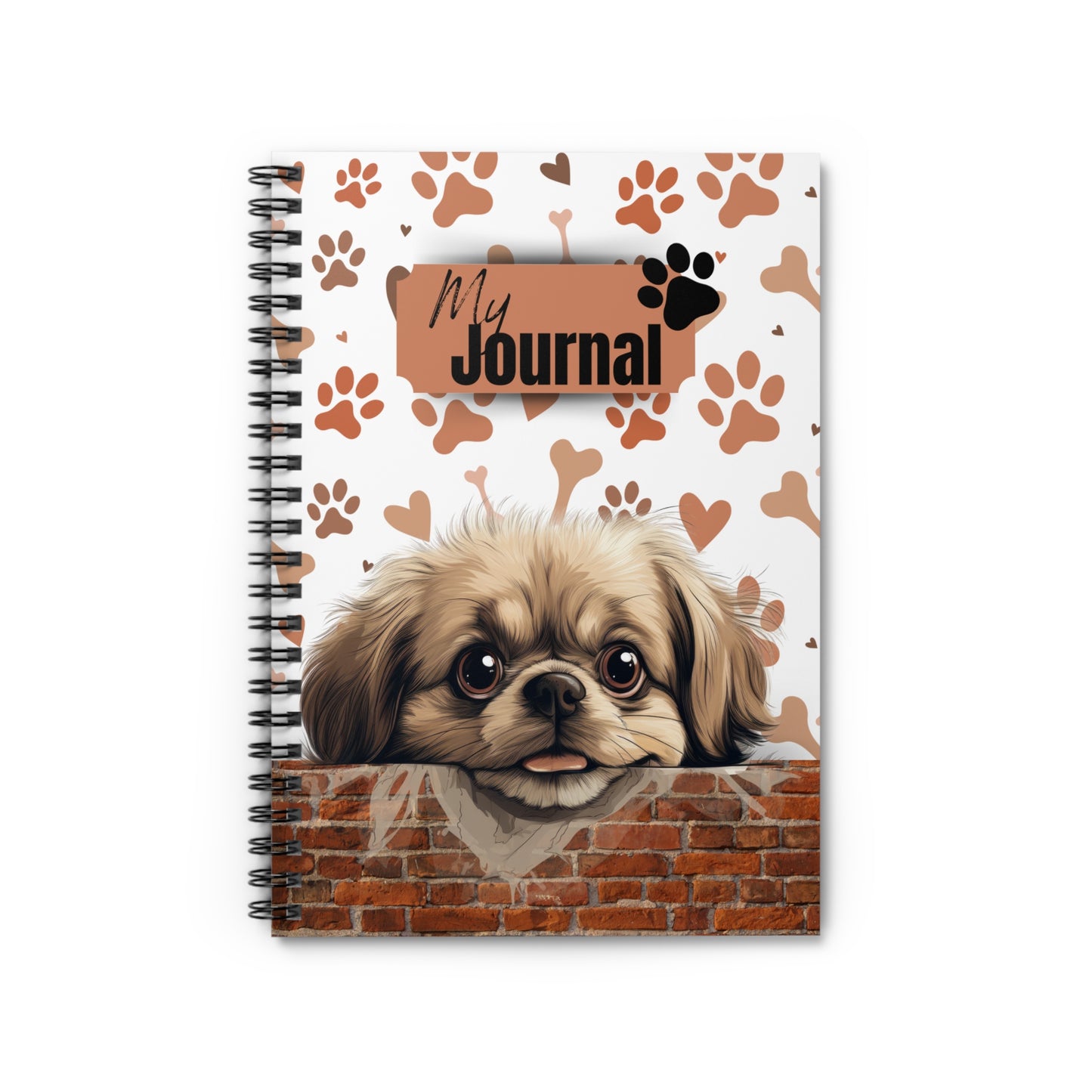 Pekingese Spiral Notebook - Ruled Line