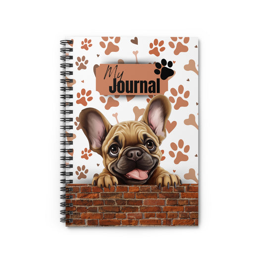 French Bulldog Spiral Notebook - Ruled Line