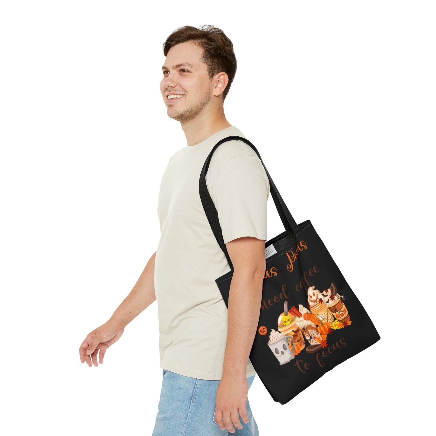 Halloween Coffee Tote Bag (Black)