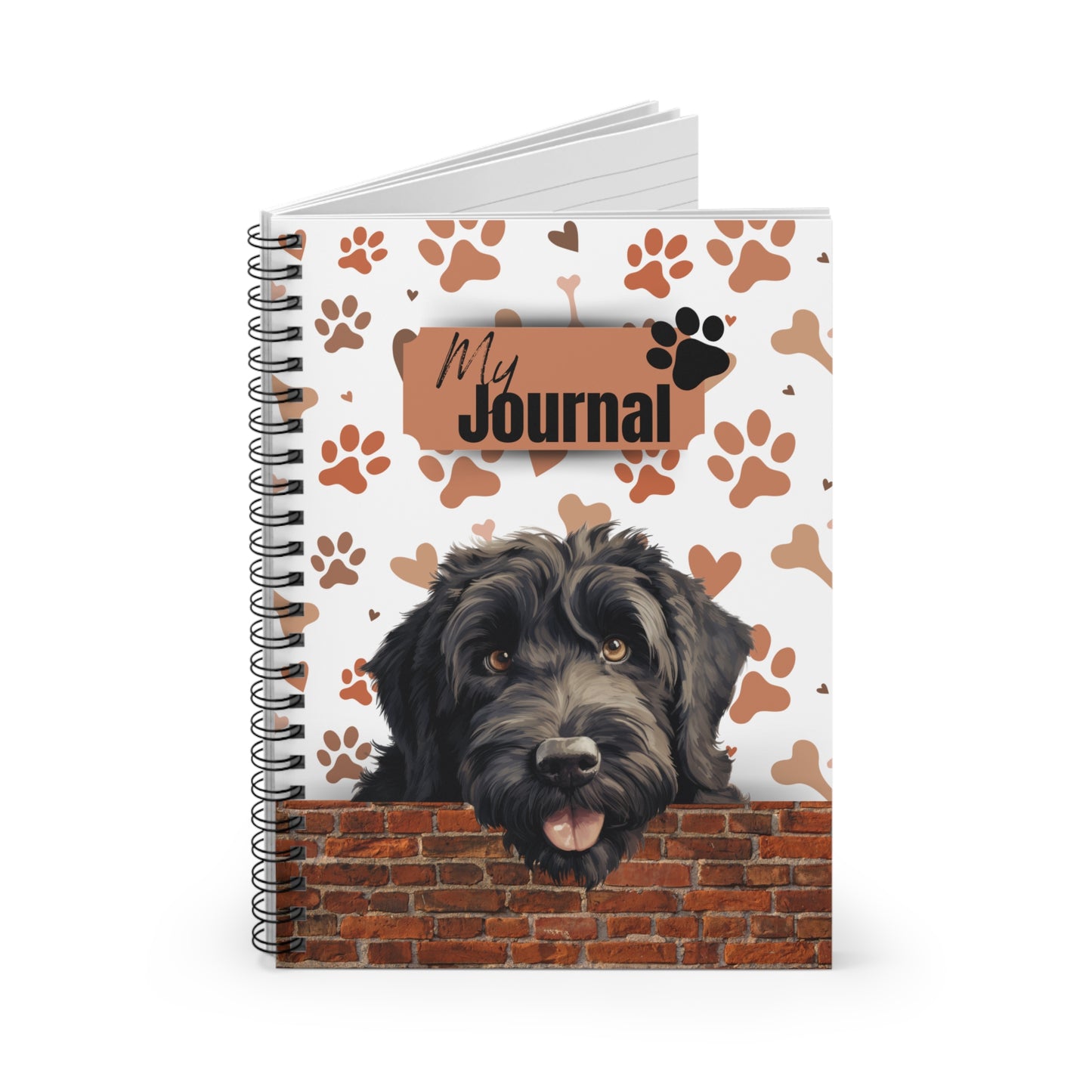 Black Russian Terrier Spiral Notebook - Ruled Line