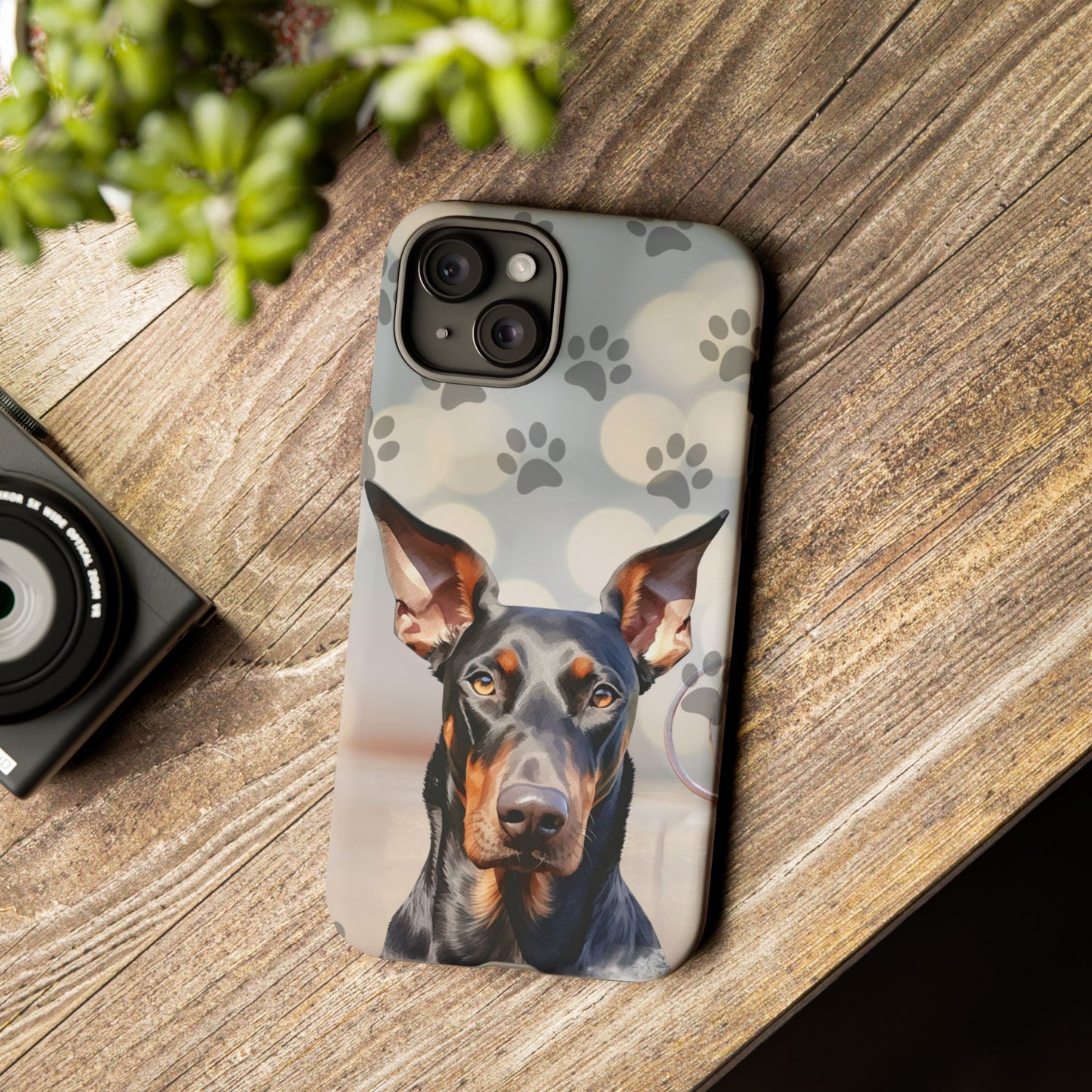 Doberman Phone Case by Tough Cases (Apple iPhone, Samsung Galaxy, and Google Pixel)