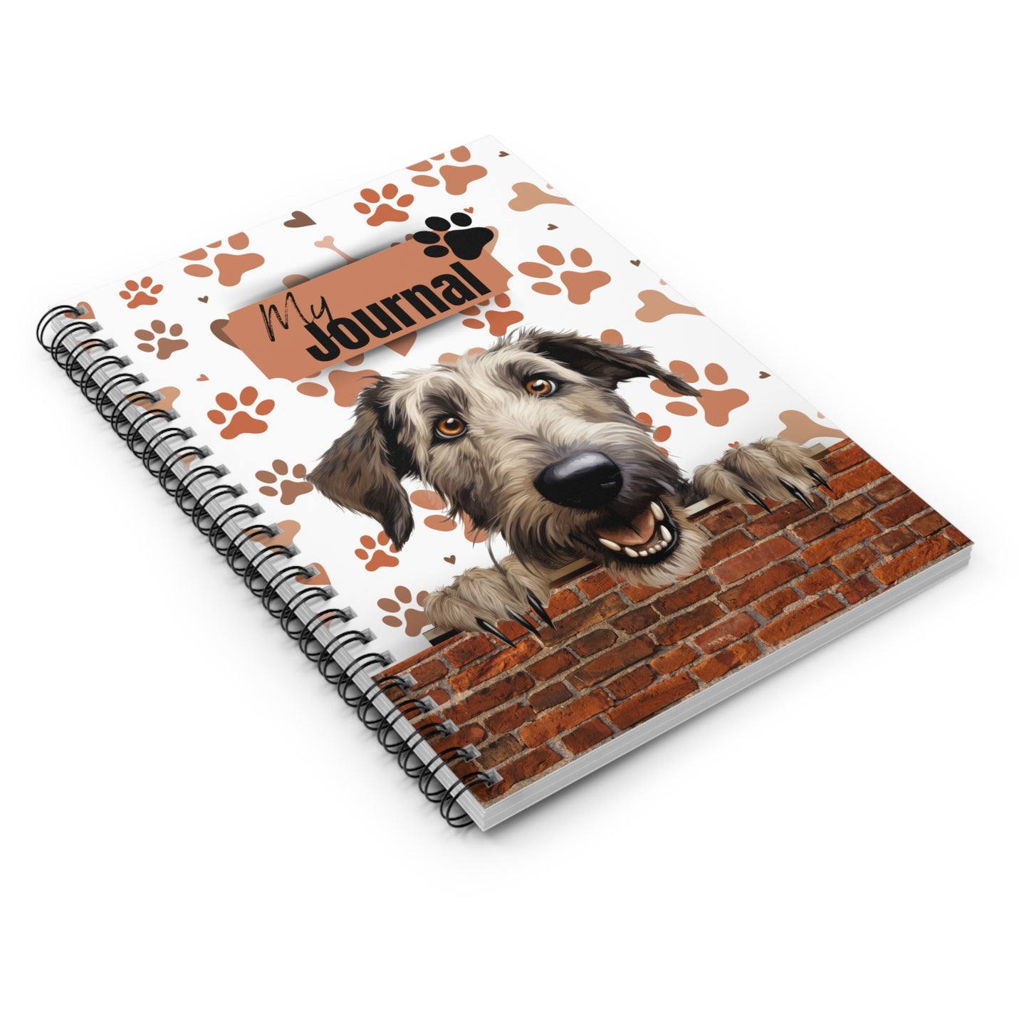 Irish Wolfhound Spiral Notebook - Ruled Line