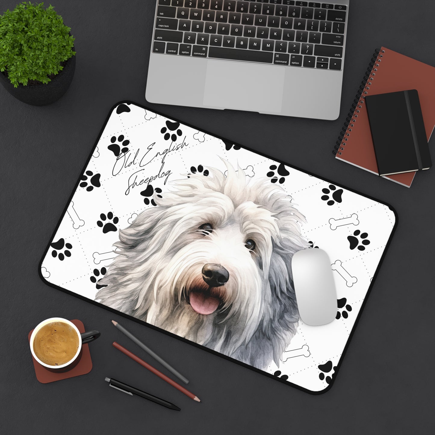 Old English Sheepdog Desk Mat
