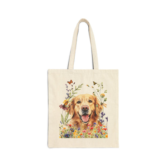 Golden Retriever Canvas Tote Bag
