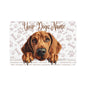 Redbone Coonhound Personalized Pet Food Mat, Custom Dog Food Mat, Dog Feeding Mat, Cute Pet Mat, Dog Lovers Gift