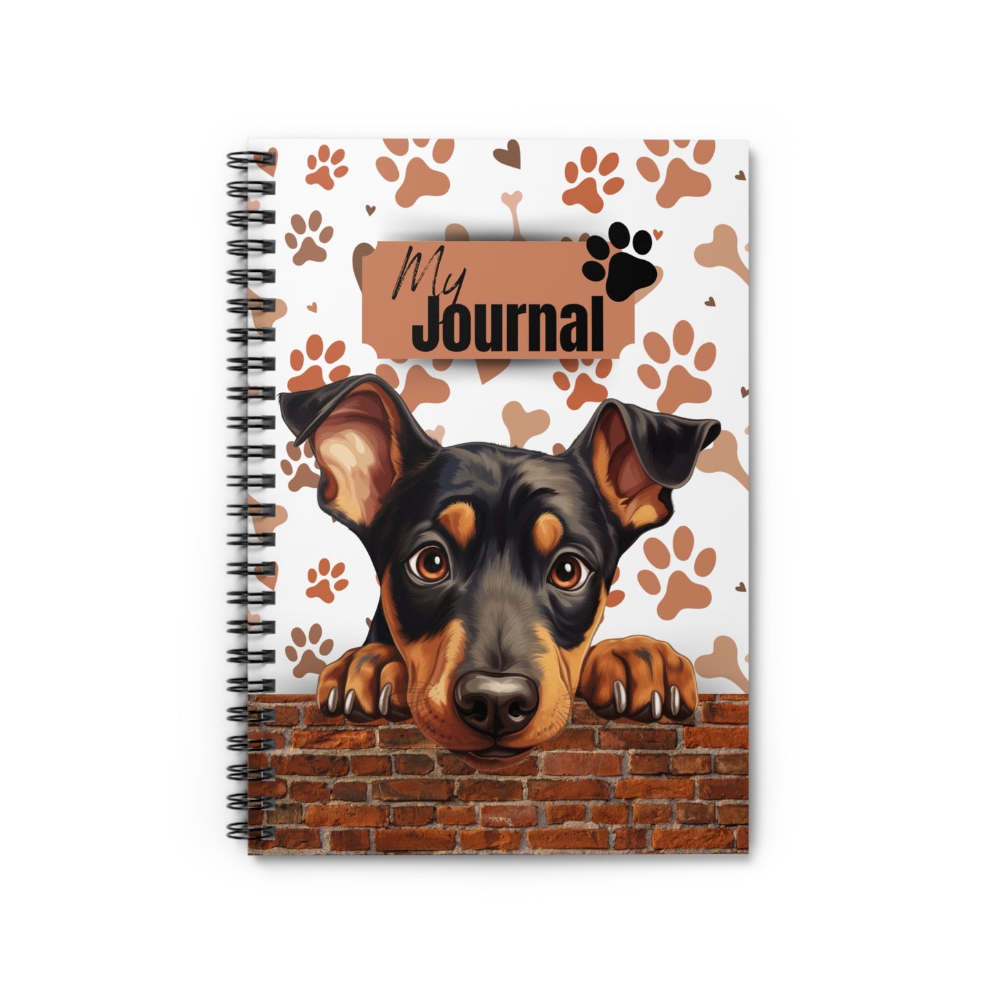 Doberman Pinscher Spiral Notebook - Ruled Line