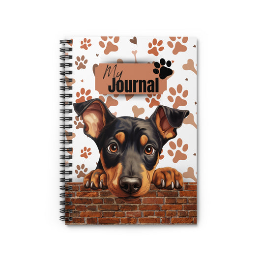 Doberman Pinscher Spiral Notebook - Ruled Line