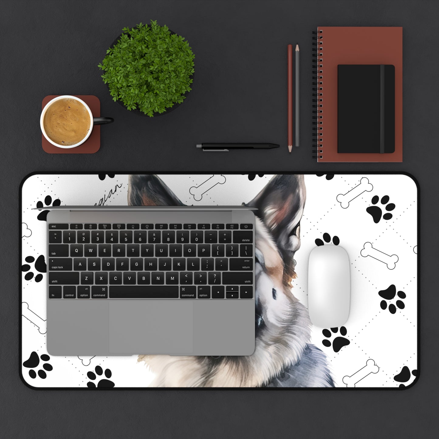Norwegian Elkhound Desk Mat