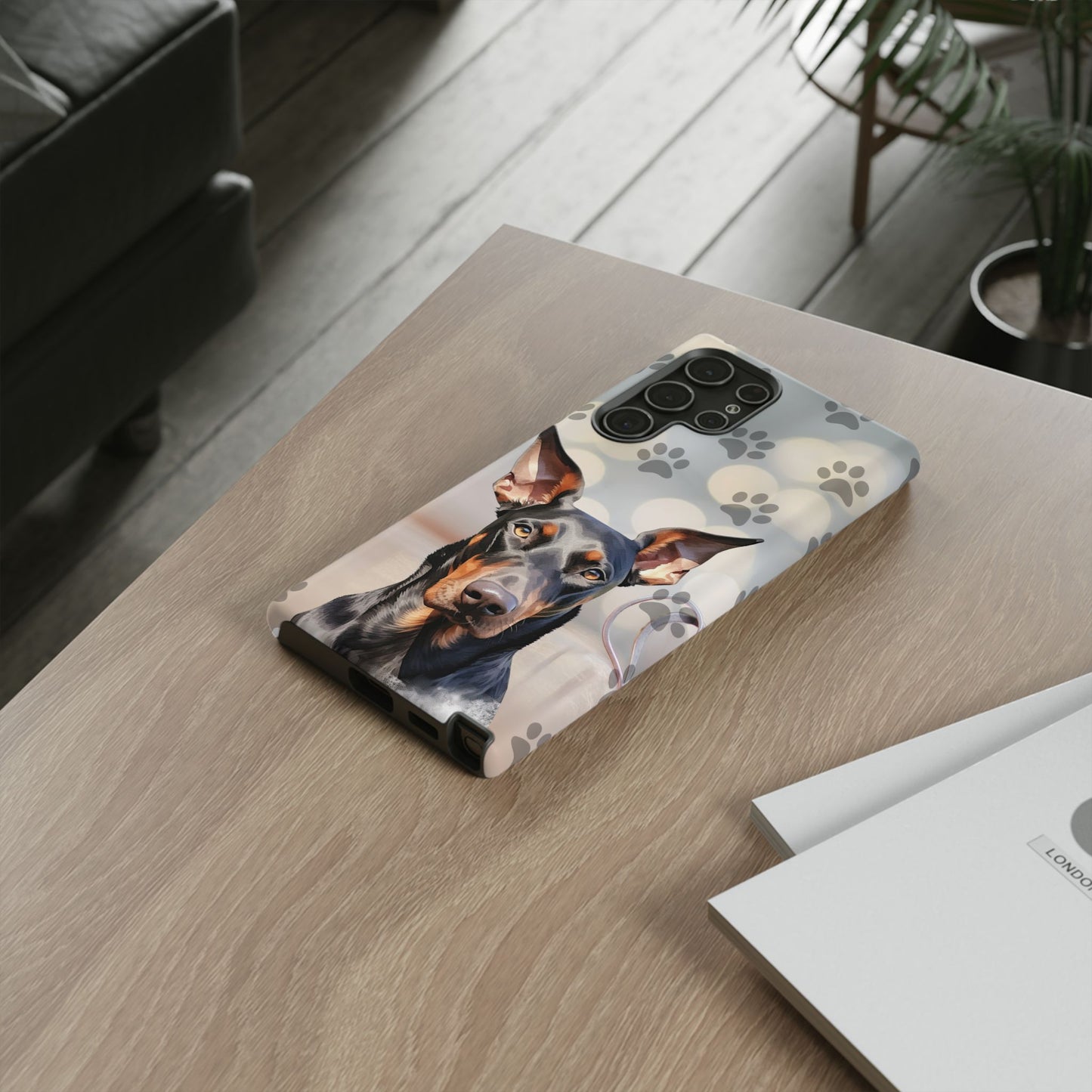 Doberman Phone Case by Tough Cases (Apple iPhone, Samsung Galaxy, and Google Pixel)