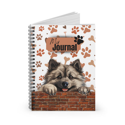 Keeshond Spiral Notebook - Ruled Line