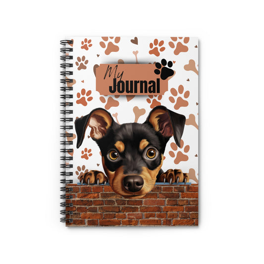 German Pinscher Spiral Notebook - Ruled Line