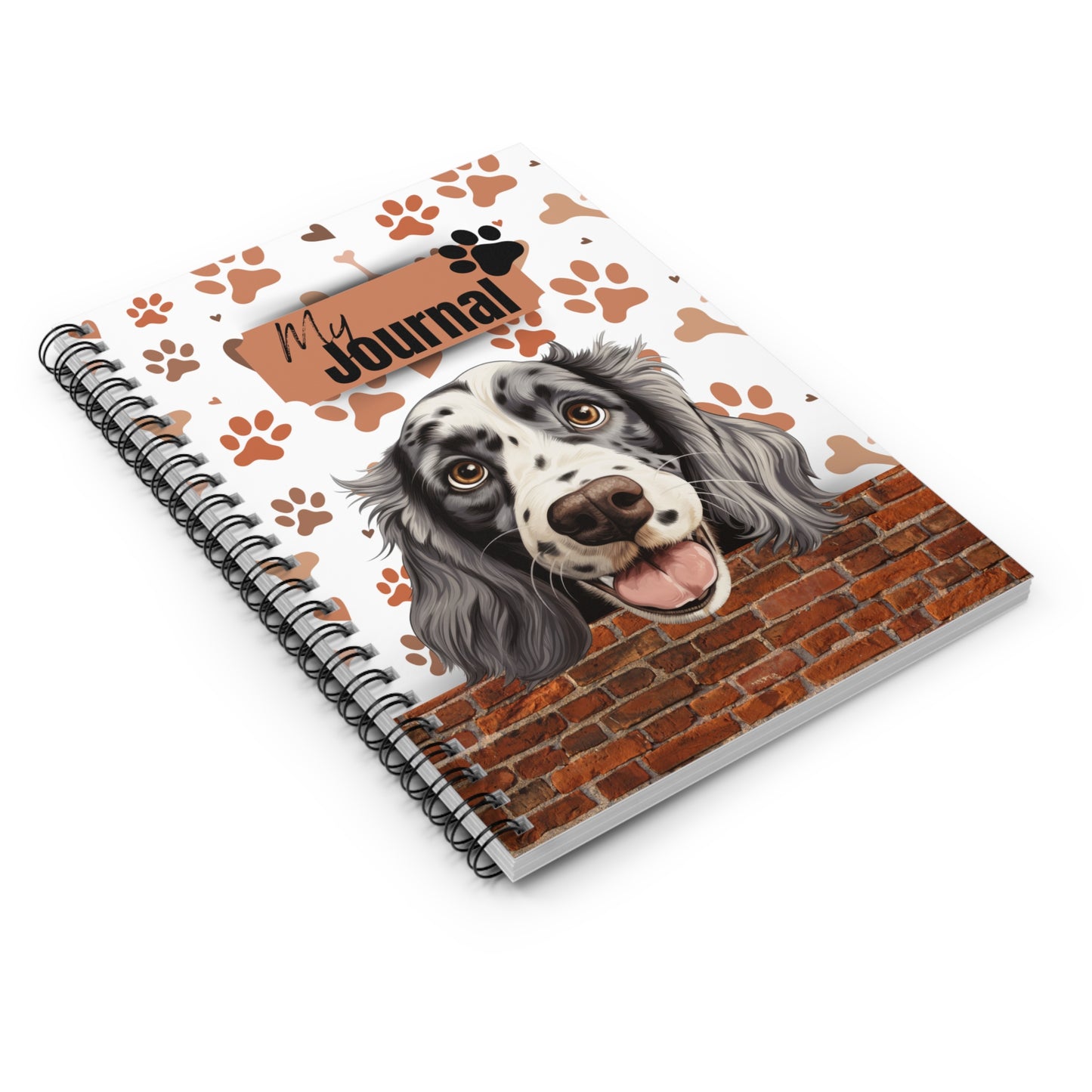 English Setter Spiral Notebook - Ruled Line