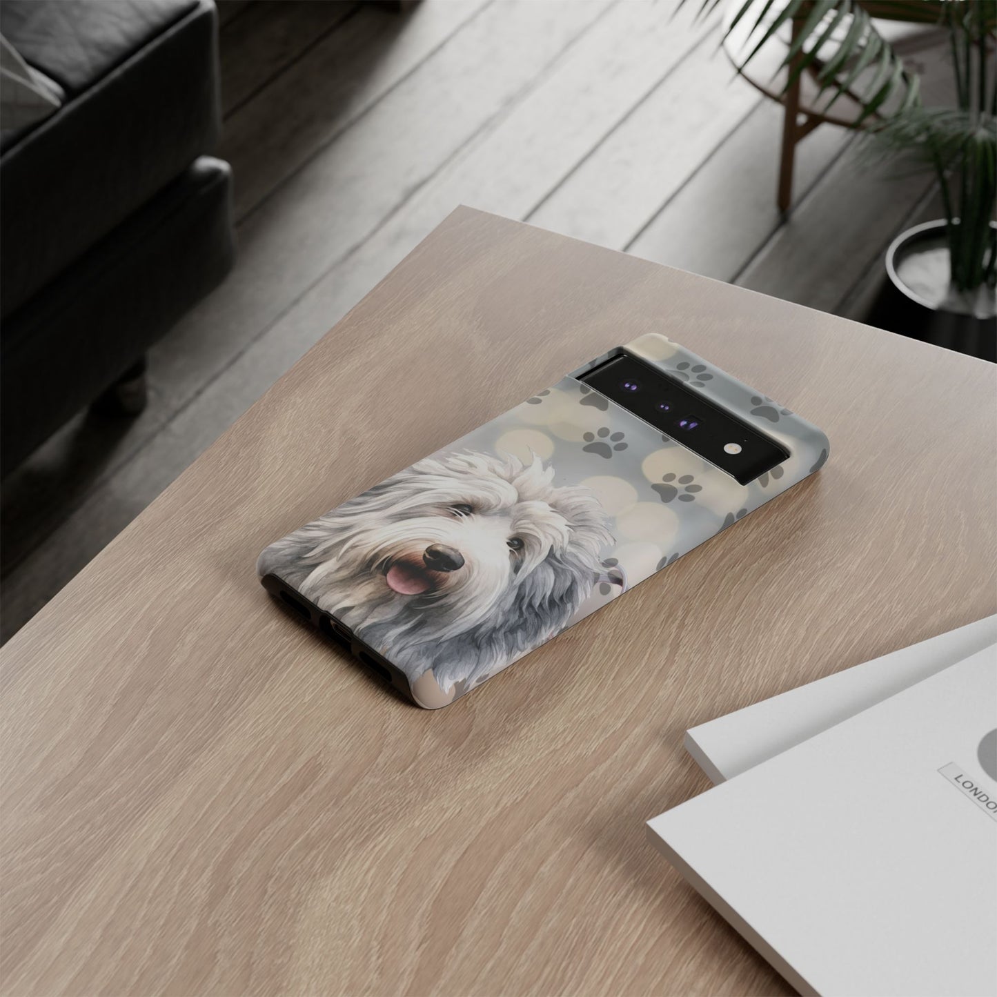 Old English Sheepdog by Tough Cases (Apple iPhone, Samsung Galaxy, and Google Pixel devices)