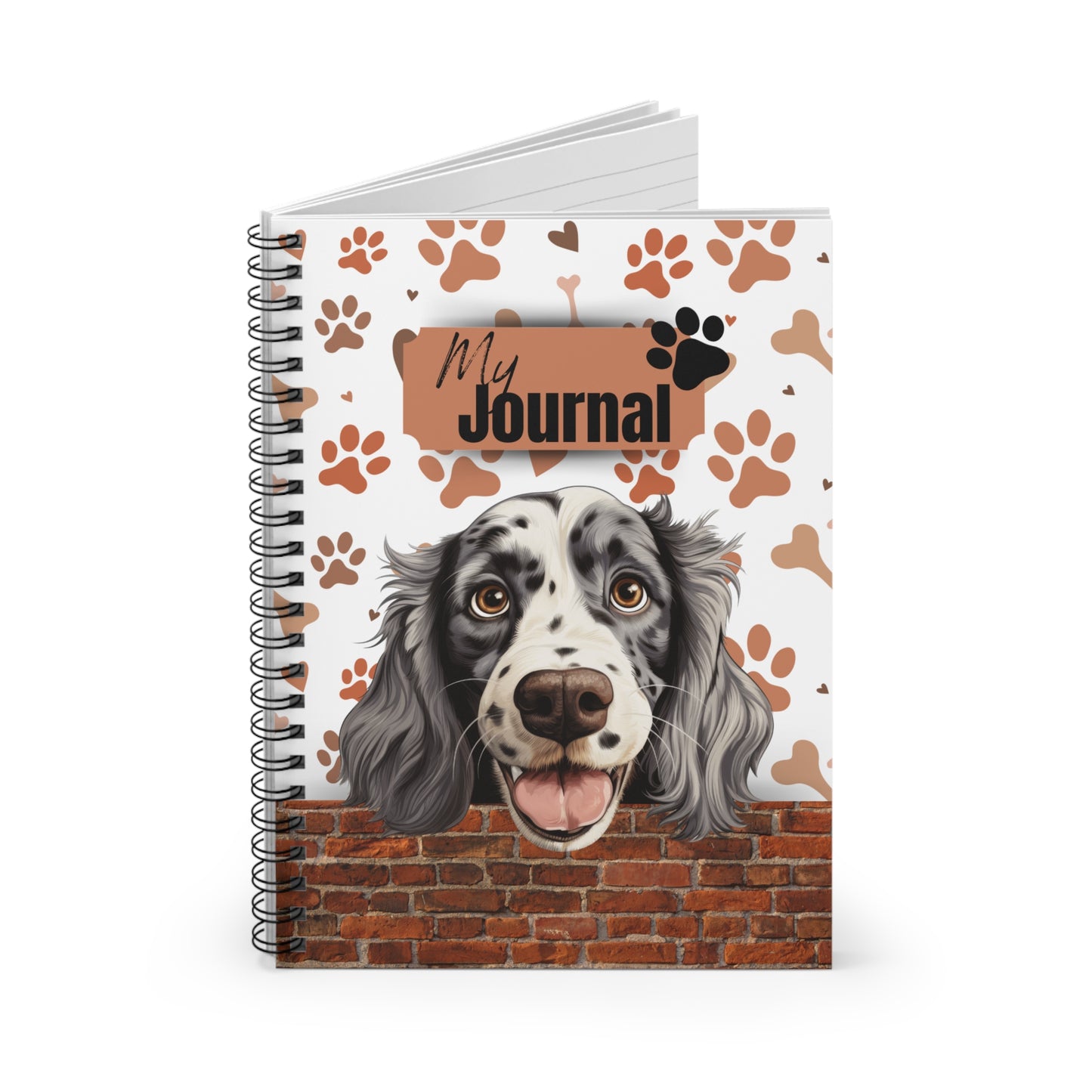 English Setter Spiral Notebook - Ruled Line