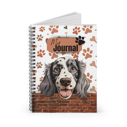 English Setter Spiral Notebook - Ruled Line
