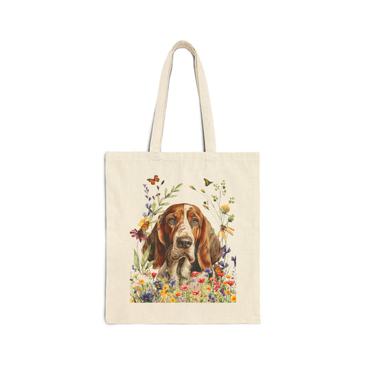 Basset Hound Canvas Tote Bag