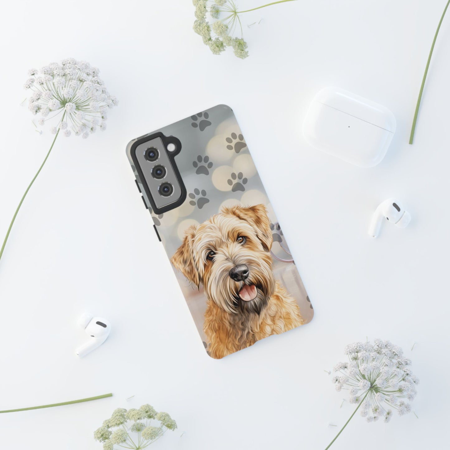 Self-Coated Wheaten Terrier by Tough Cases (Apple iPhone, Samsung Galaxy, and Google Pixel)