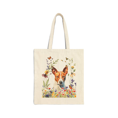 Basenji Canvas Tote Bag