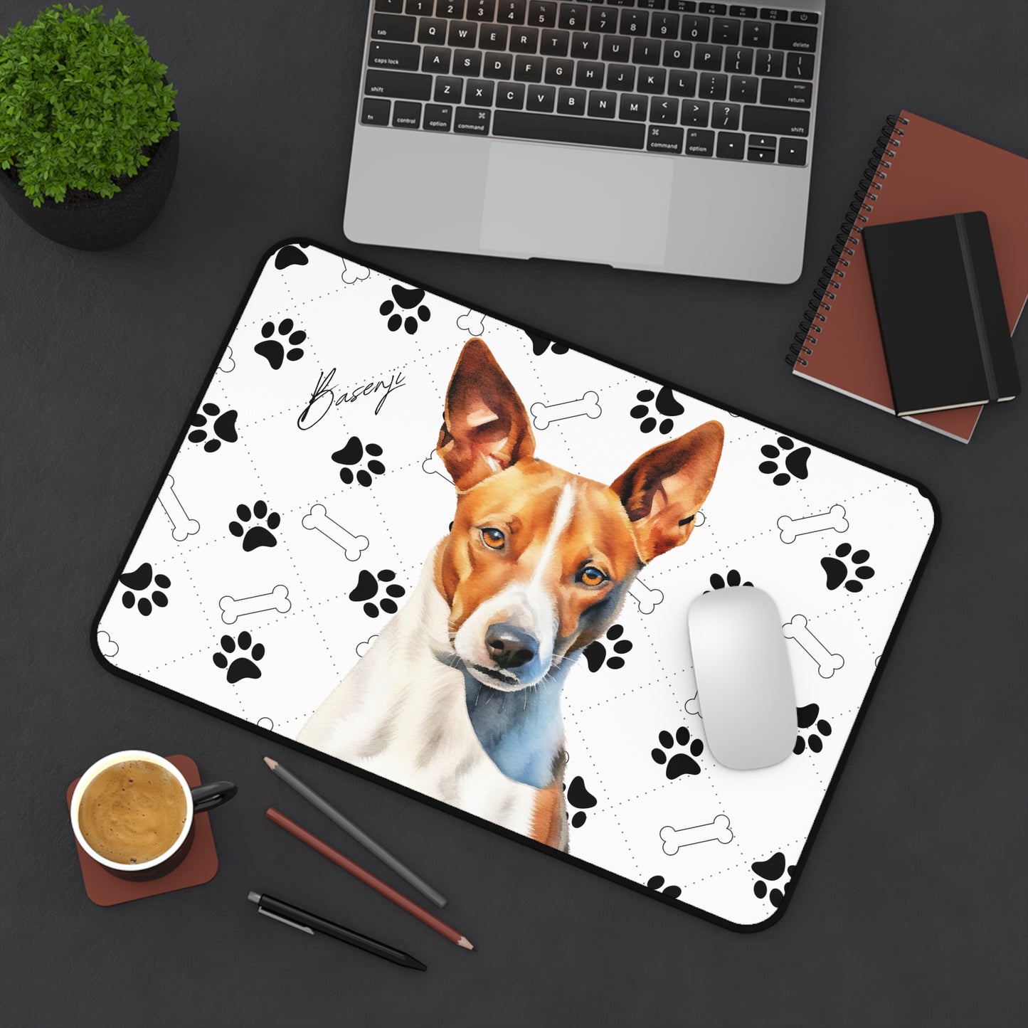 Basenji Desk Mat