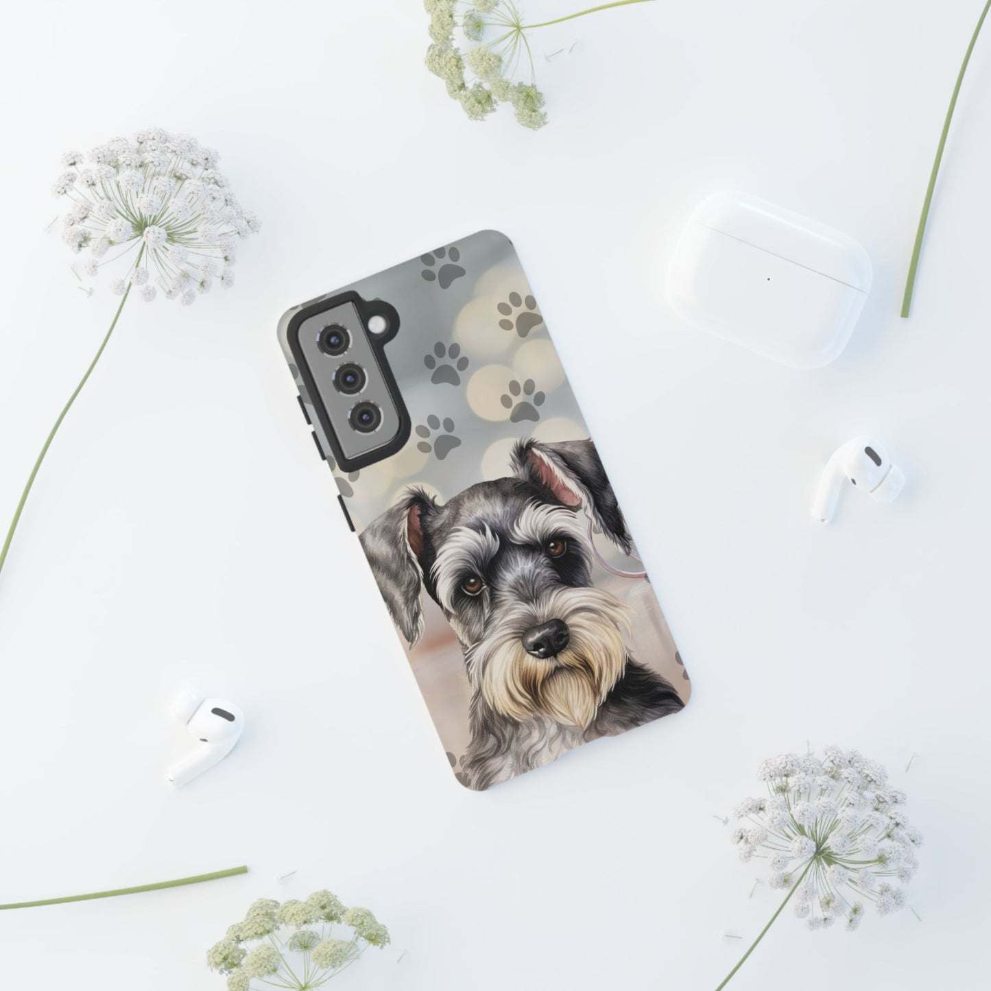 Miniature Schnauzer by Tough Cases (Apple iPhone, Samsung Galaxy, and Google Pixel)