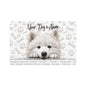 Samoyed Personalized Pet Food Mat, Custom Dog Food Mat, Dog Feeding Mat, Cute Pet Mat, Dog Lovers Gift