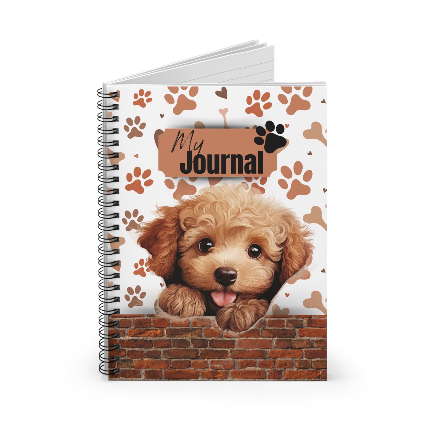 Poodle Spiral Notebook - Ruled Line