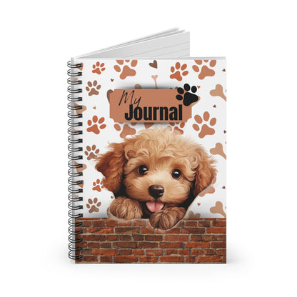 Poodle Spiral Notebook - Ruled Line