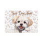 Maltese Personalized Pet Food Mat, Custom Dog Food Mat, Dog Feeding Mat, Cute Pet Mat, Dog Lovers Gift