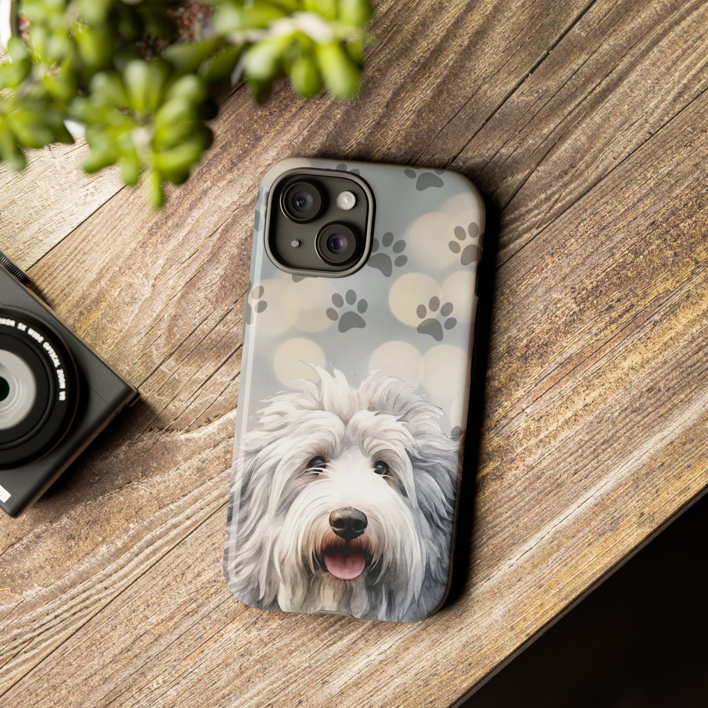 Old English Sheepdog by Tough Cases (Apple iPhone, Samsung Galaxy, and Google Pixel devices)
