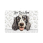 English Setter Personalized Pet Food Mat, Dog Feeding Mat, Custom Pet Bowl Mat, Dog Lover Gift, Dog Kitchen Decor, Animal Paw Print Design