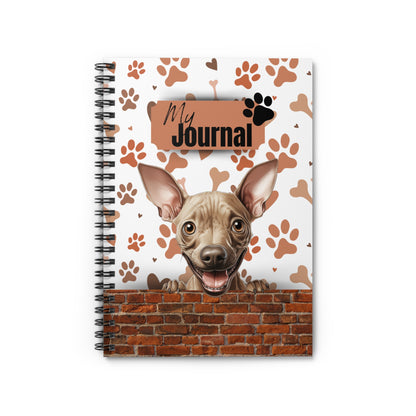 American Hairless Terrier Spiral Notebook - Ruled Line