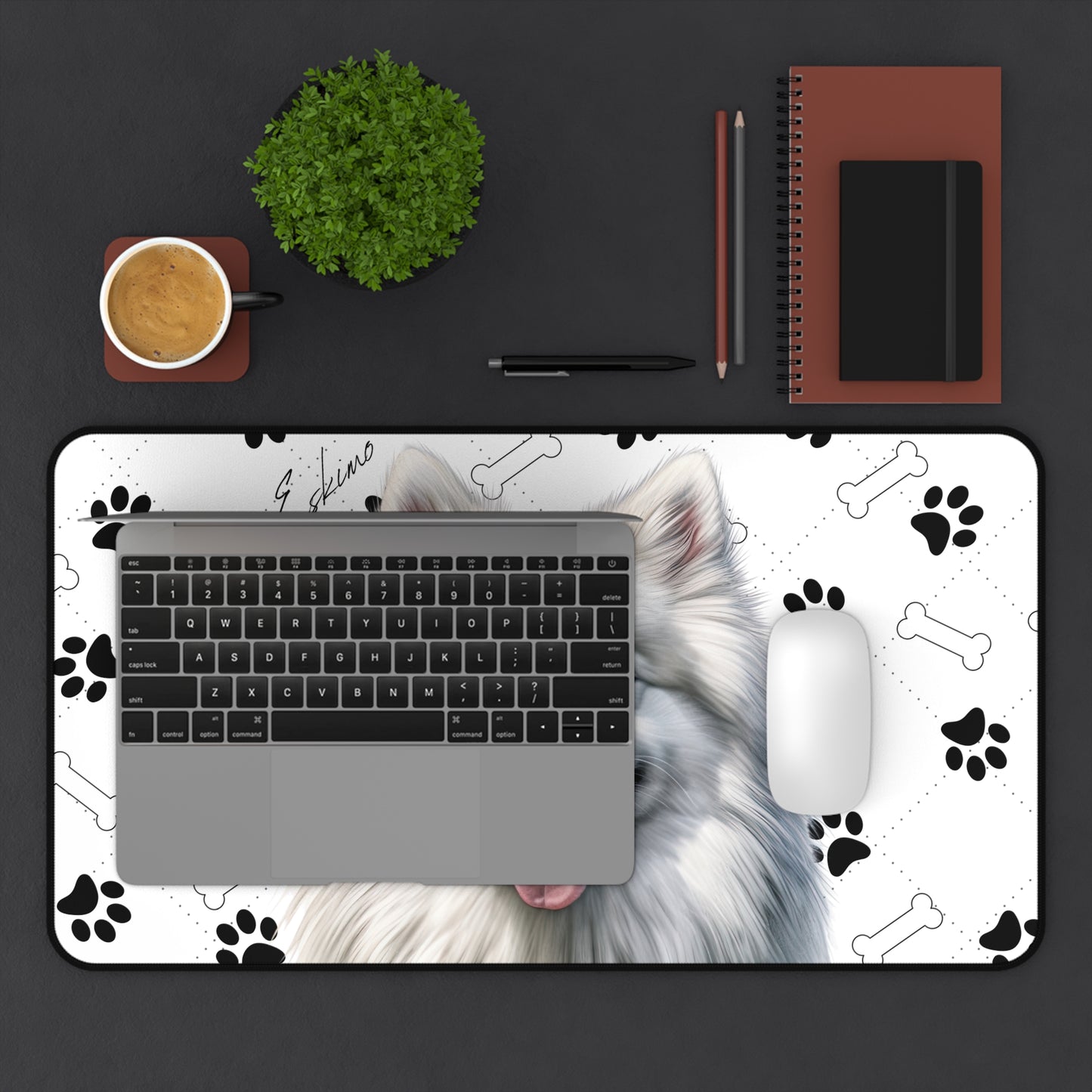 American Eskimo Dog Desk Mat