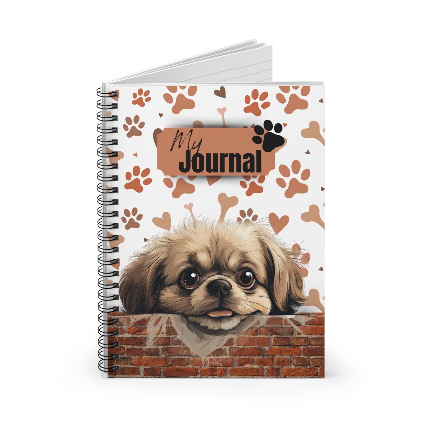 Pekingese Spiral Notebook - Ruled Line