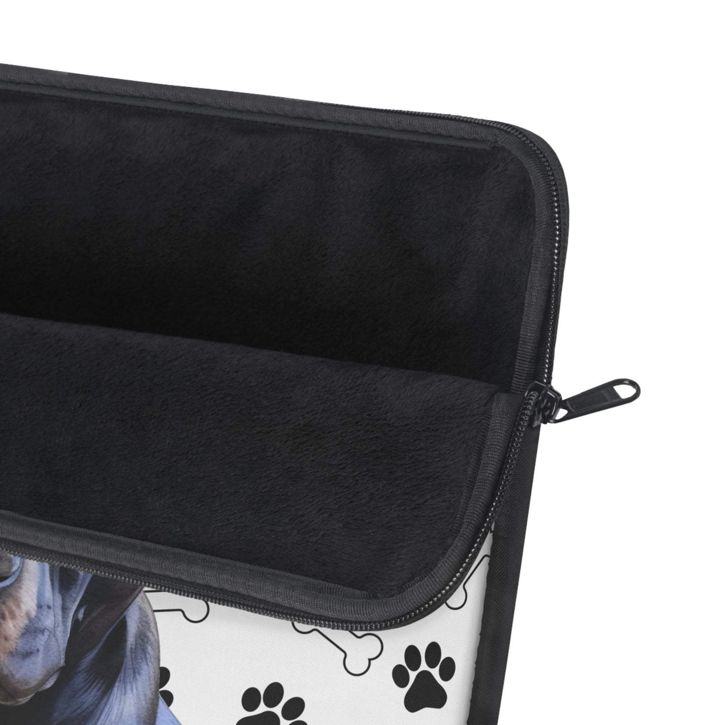 Black Staffordshire Bull Terrier Laptop Sleeve